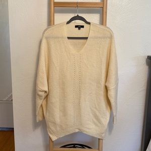 Lulu’s Emerson Cream Dolman Sleeve Sweater, size Medium